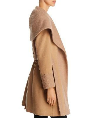 商品Calvin Klein|Coat - Belted Wool Wrap 羊毛显瘦大衣,价格¥1695,第3张图片详细描述