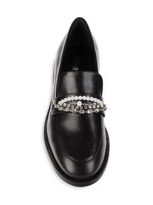 商品Stuart Weitzman|Embellished Leather Loafers,价格¥1803,第5张图片详细描述