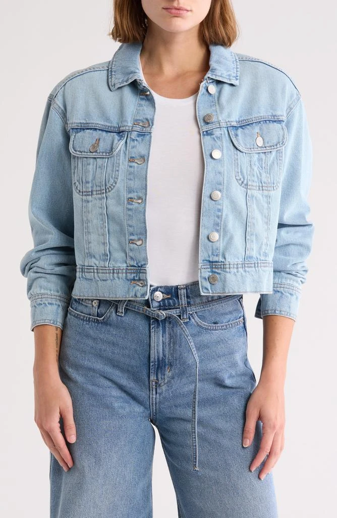 商品Calvin Klein|Crop Denim Trucker Jacket,价格¥338,第1张图片