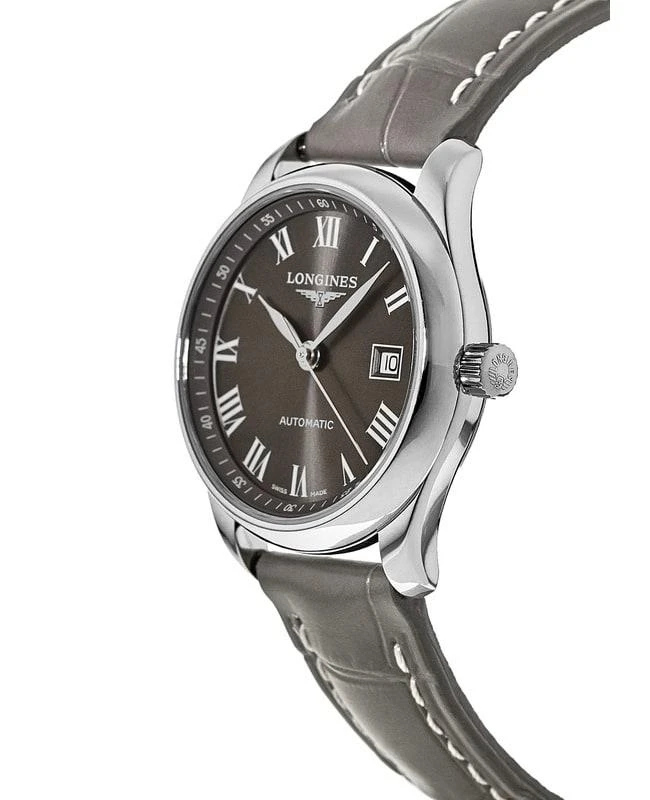 商品Longines|Longines Master Collection Automatic 29mm Grey Dial Grey Leather Women's Watch L2.257.4.71.3,价格¥11691,第3张图片详细描述