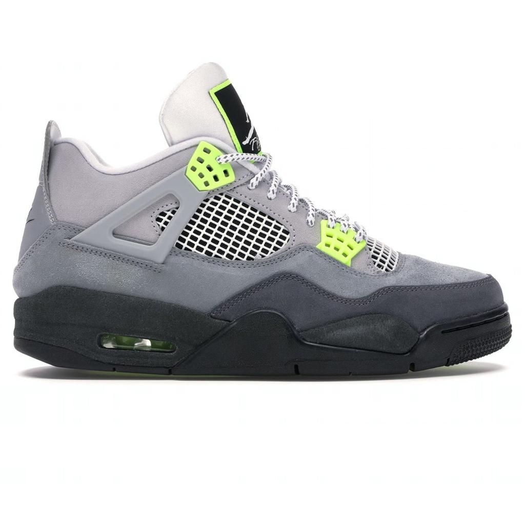 商品Jordan|Air Jordan 4 Retro Neon Grey Sneaker,价格¥3434,第1张图片