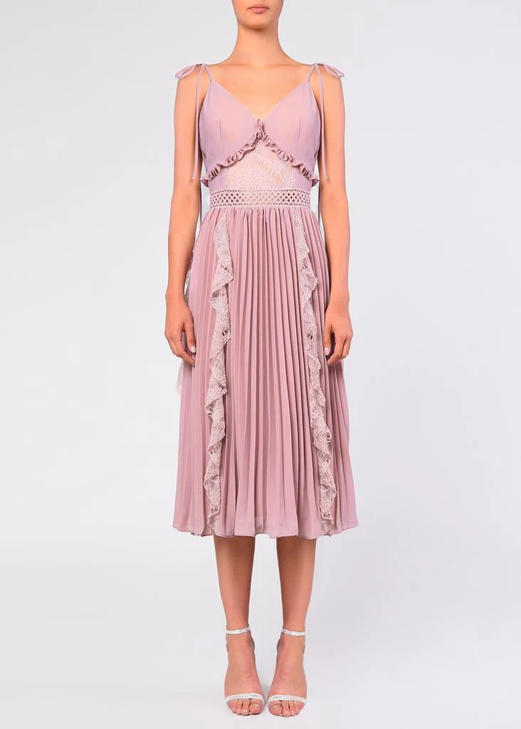 商品True Decadence|True decadence dusty pink crepe cami pleated midi dress,价格¥828,第4张图片详细描述