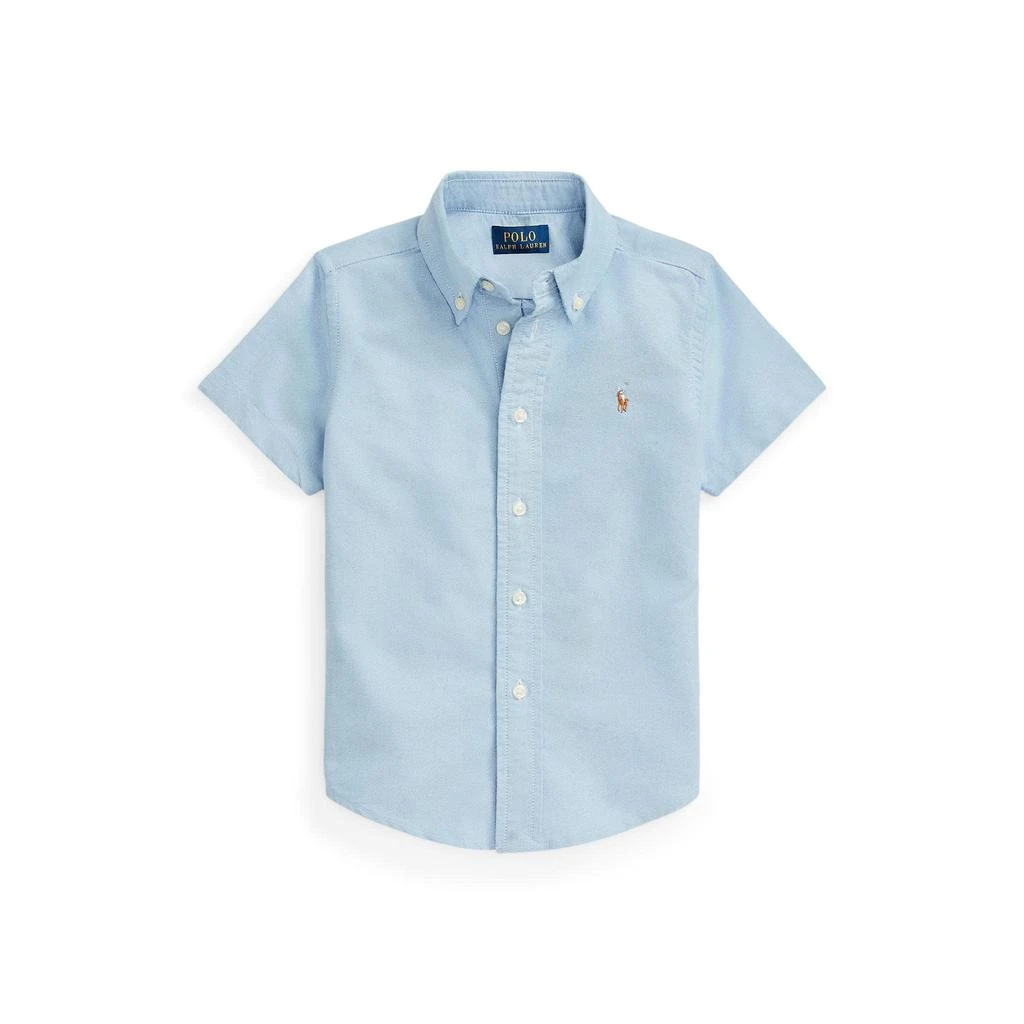 商品Ralph Lauren|Cotton Oxford Short Sleeve Shirt (Little Kids),价格¥365,第1张图片