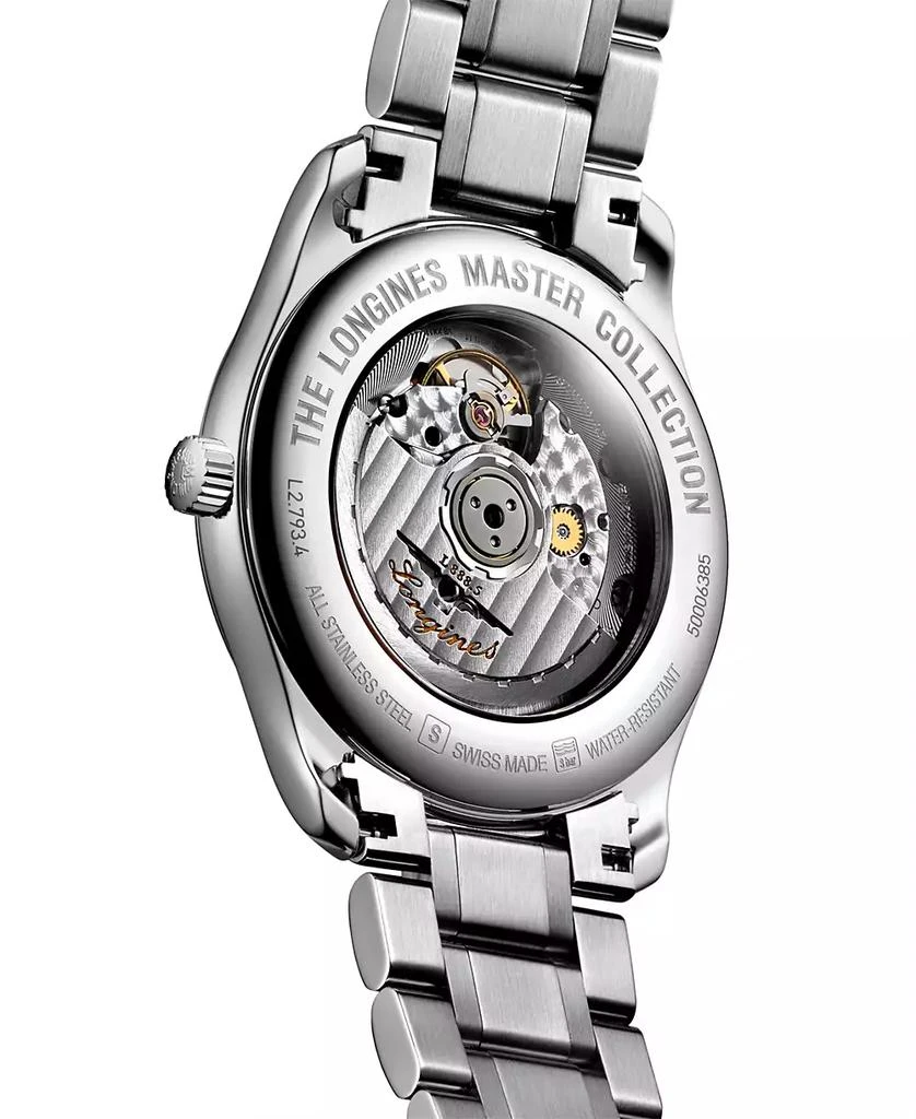 商品Longines|Men's Swiss Automatic Silver-Tone Stainless Steel Bracelet Watch 40mm,价格¥16847,第2张图片详细描述