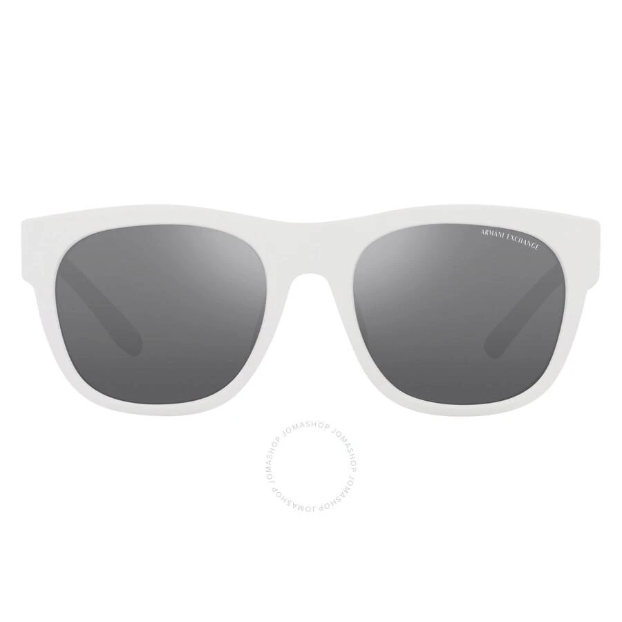 商品Armani Exchange|Gray Mirrored Silver Square Men's Sunglasses AX4128SU 81566G 55,价格¥335,第1张图片