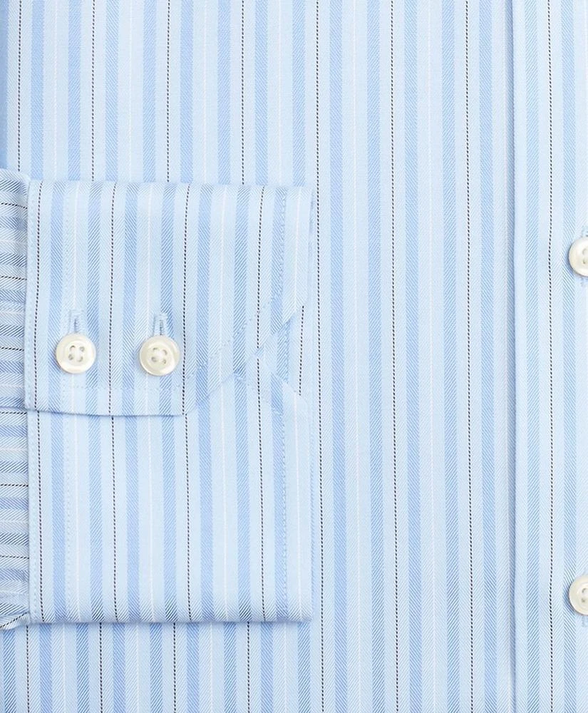 商品Brooks Brothers|Madison Relaxed-Fit Dress Shirt, Non-Iron Alternating Ground Stripe,价格¥375,第3张图片详细描述