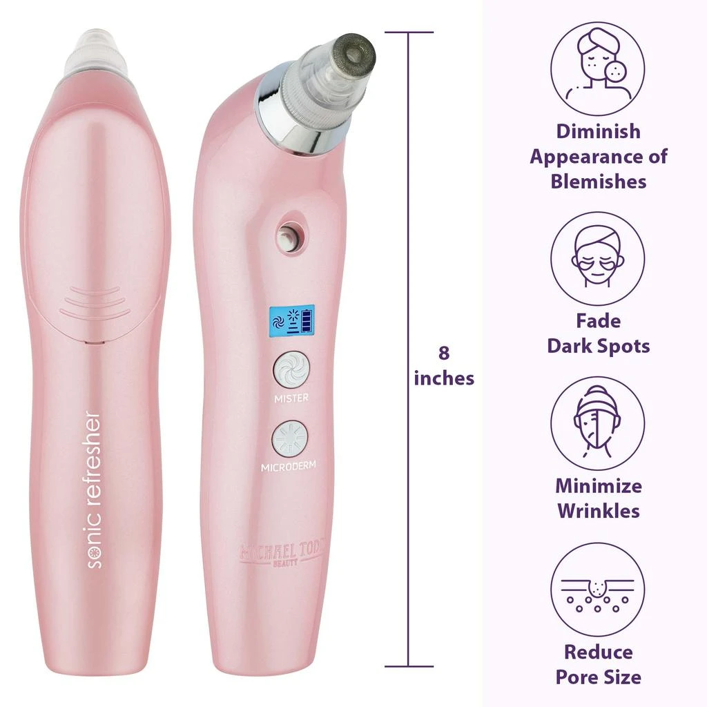 商品Michael Todd Beauty|Michael Todd Beauty Sonic Refresher Wet/Dry Sonic Microdermabrasion and Pore Extraction System,价格¥255,第3张图片详细描述