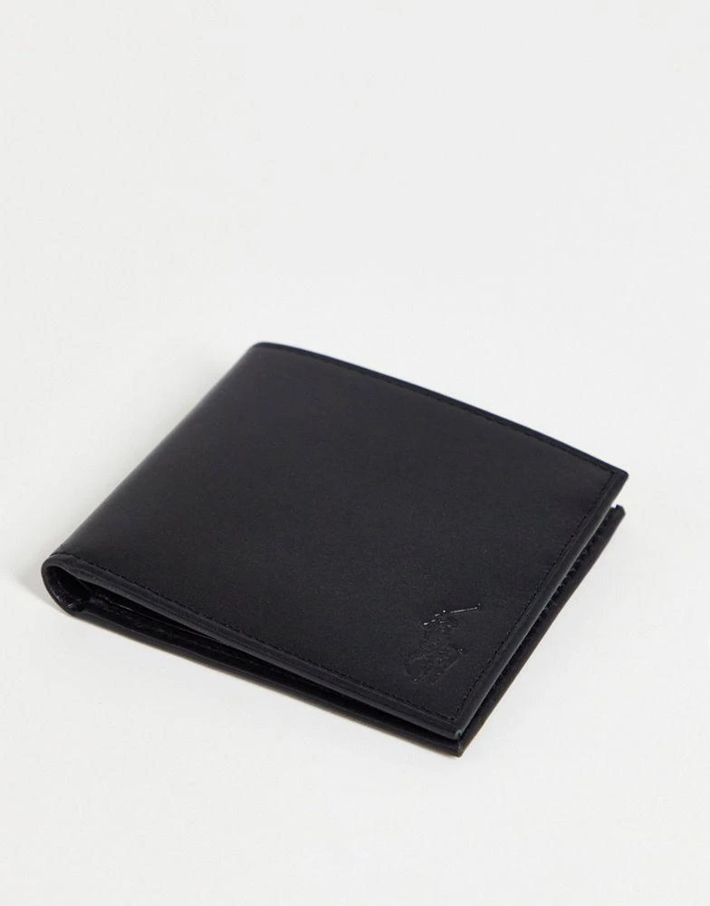商品Ralph Lauren|Polo Ralph Lauren classic leather billfold wallet in black Exclusive at ASOS,价格¥655,第1张图片