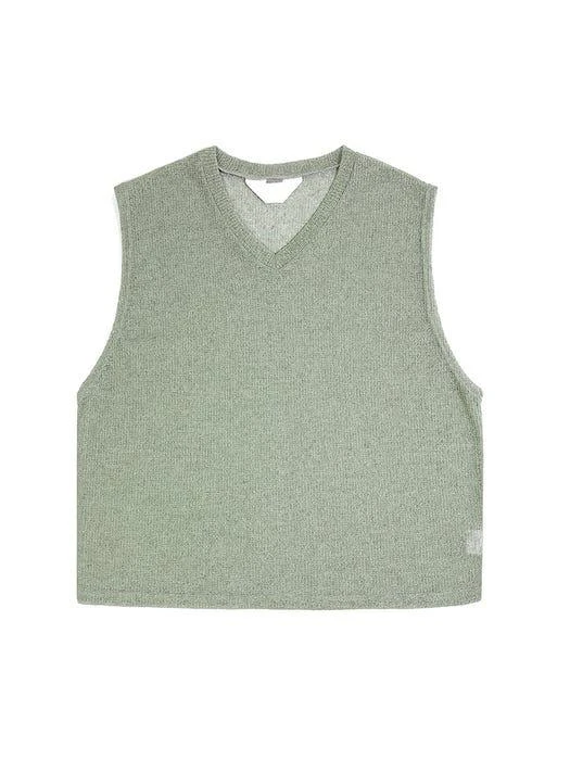 商品GAC|Linen Chain Vest (Khaki),价格¥470,第3张图片详细描述