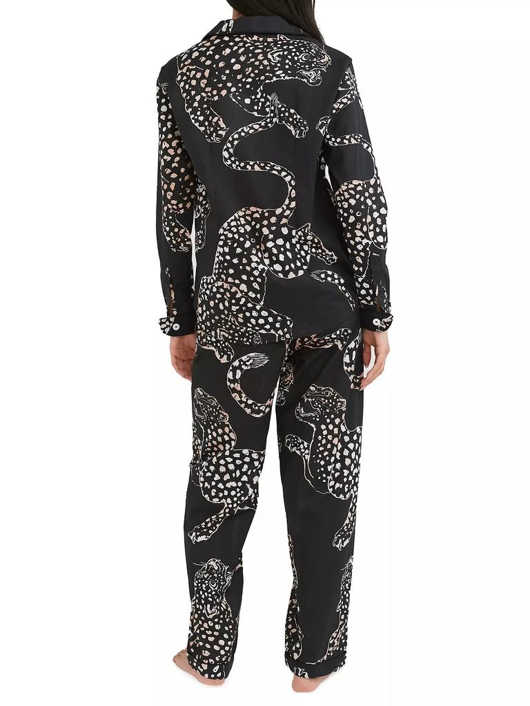 商品Desmond & Dempsey|Jaguar Print Cotton Pajama Set,价格¥1841,第4张图片详细描述