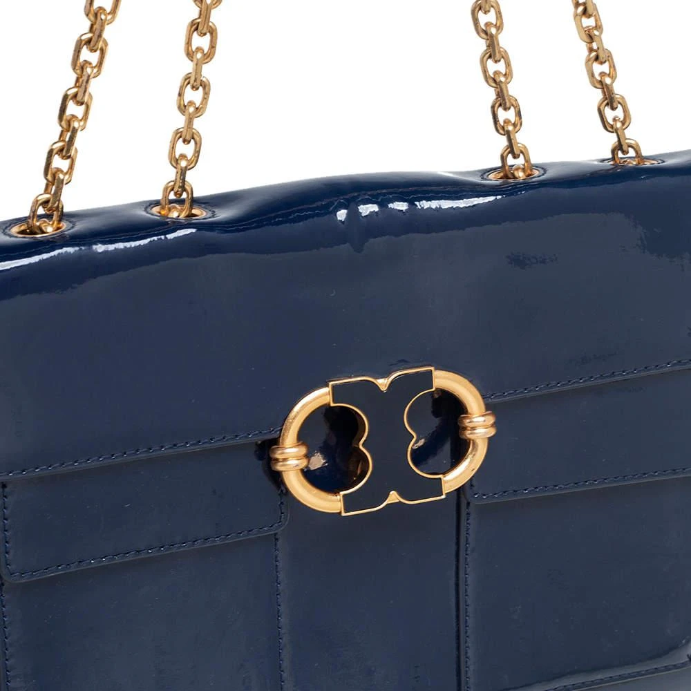 Tory Burch Blue Patent Leather Gemini Link Shoulder Bag 商品