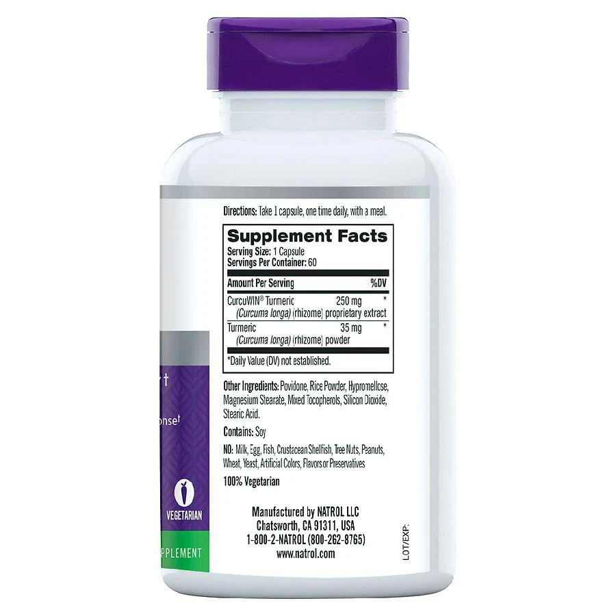 商品Natrol|Extra Strength, High Absorption, Advanced Joint Mobility Turmeric Capsules,价格¥74,第2张图片详细描述