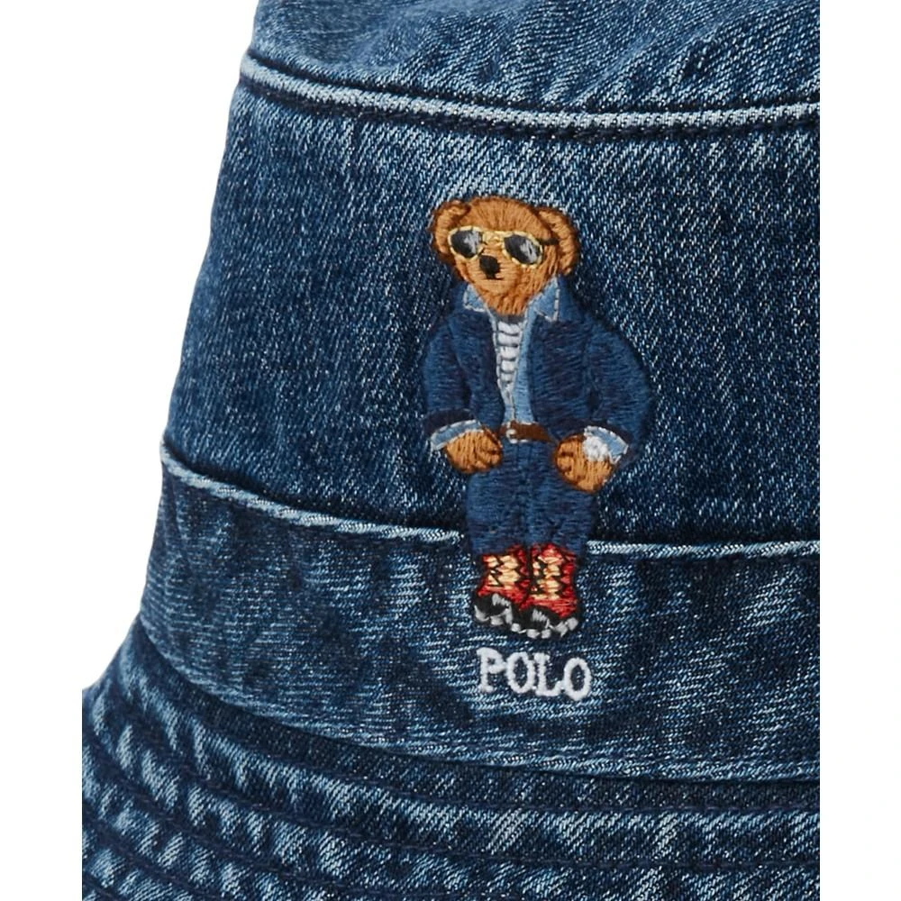 Polo Ralph Lauren Men's Polo Bear Denim Bucket Hat 3