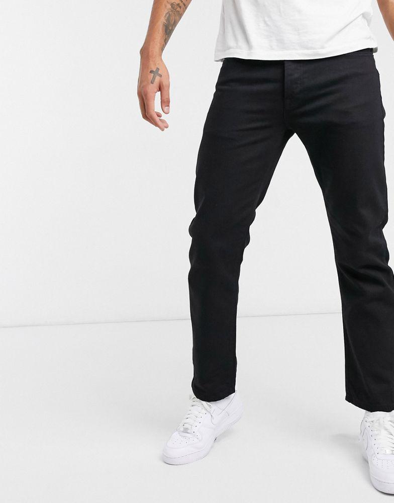 Topman straight jeans in black商品第1张图片规格展示