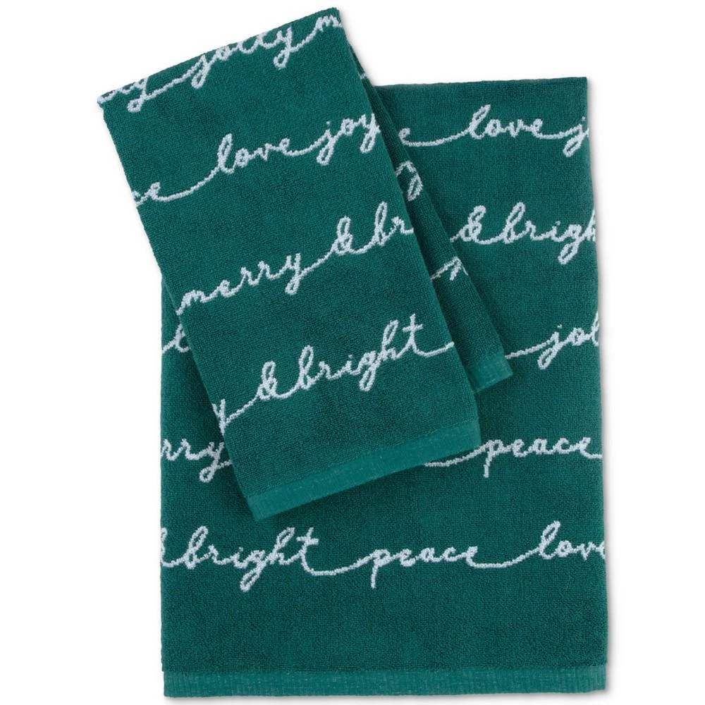 商品Martex|Holiday Script Bath Towel, Created For Macy's,价格¥46,第2张图片详细描述