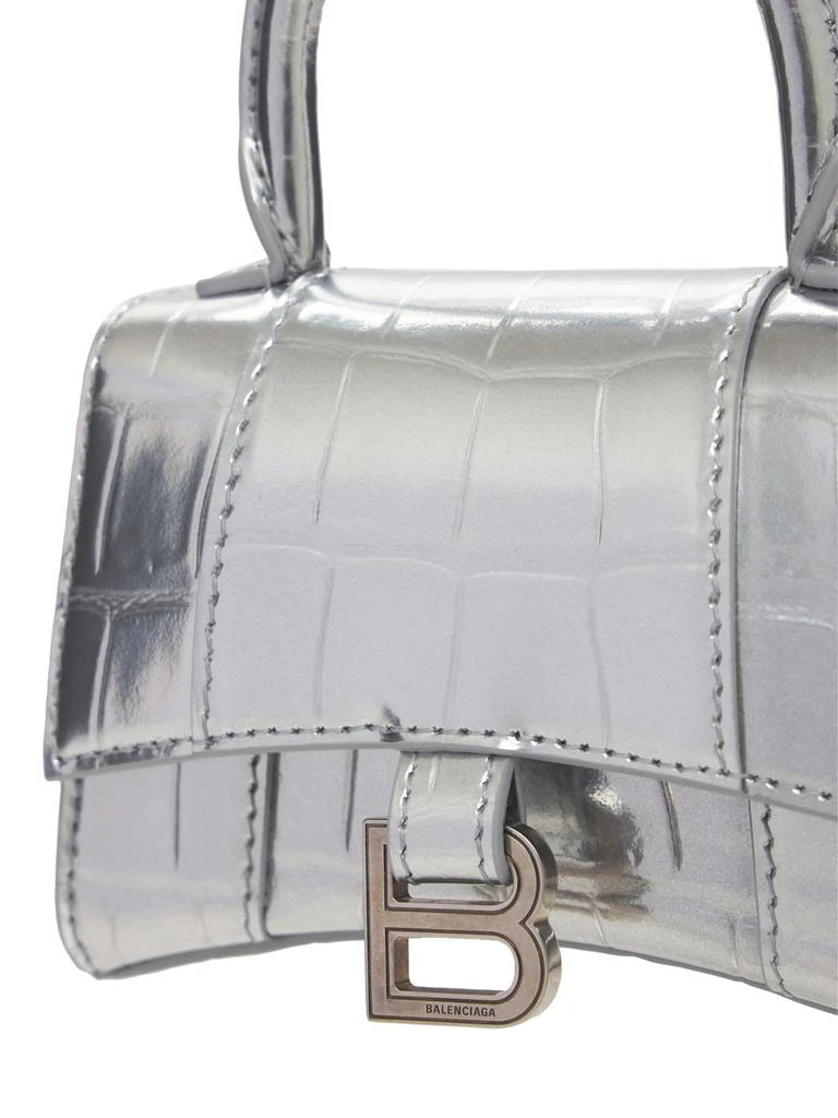 商品Balenciaga|Mini Hourglass Croc Print Leather Bag,价格¥9667,第4张图片详细描述