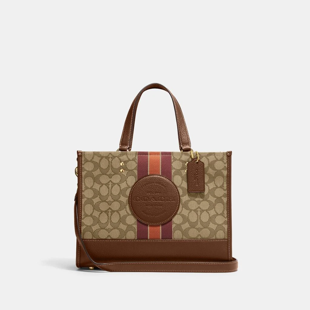 Coach Outlet Coach Outlet Dempsey Carryall In Signature Jacquard With Stripe And Coach Patch 9