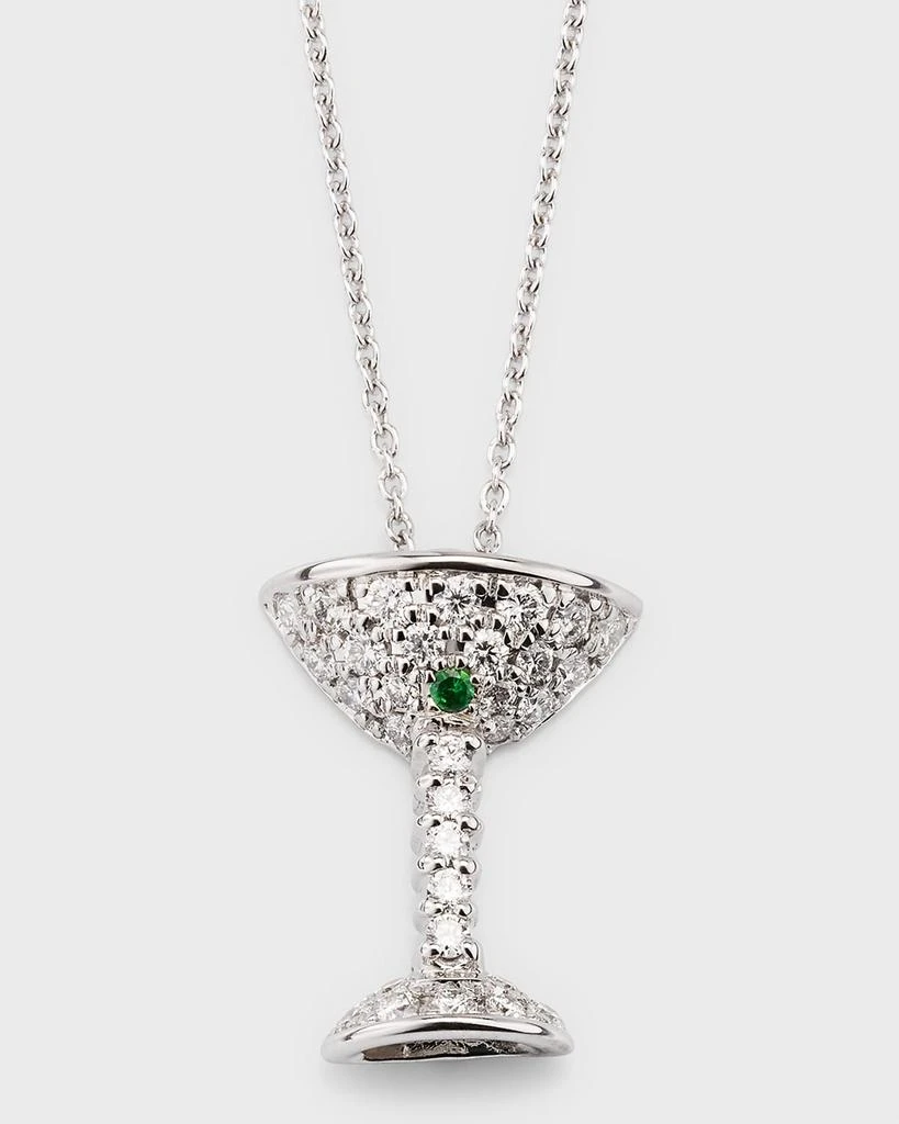 商品Roberto Coin|18K White Gold Martini Glass Glass Pendant Necklace,价格¥14206,第1张图片