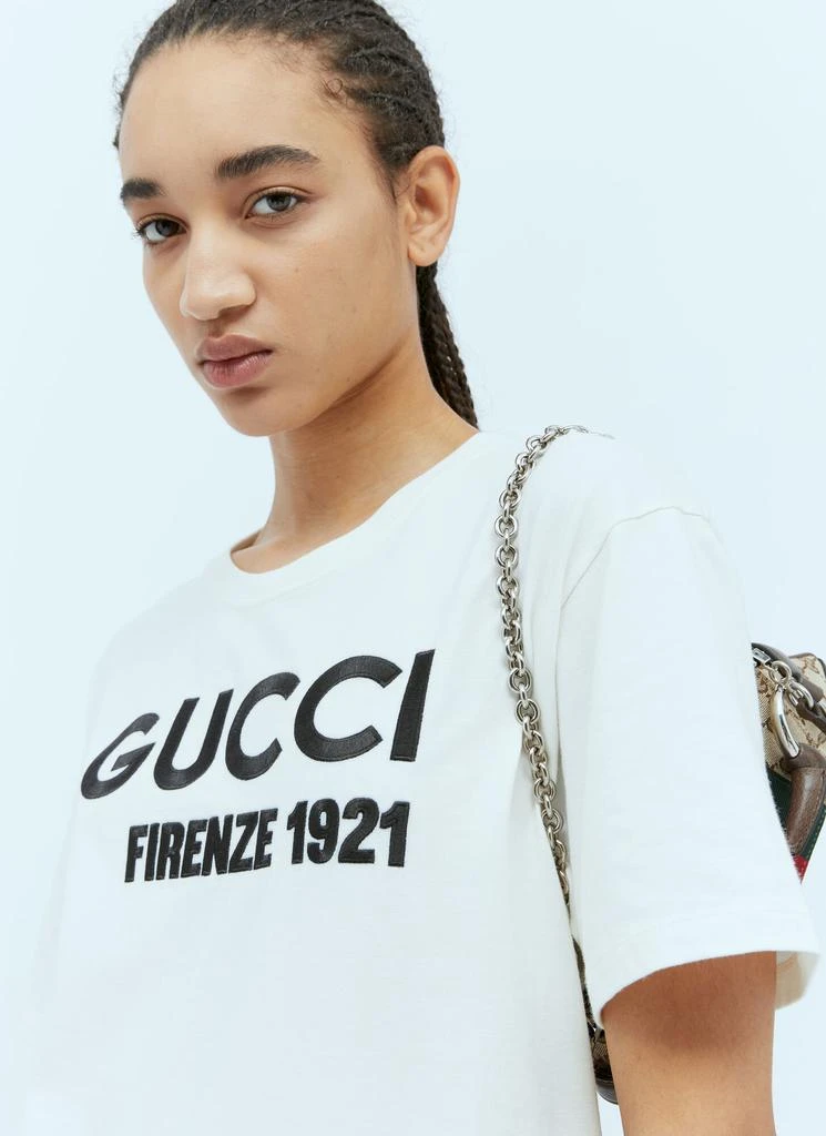 商品Gucci|Logo Embroidery T-Shirt,价格¥3777,第2张图片详细描述