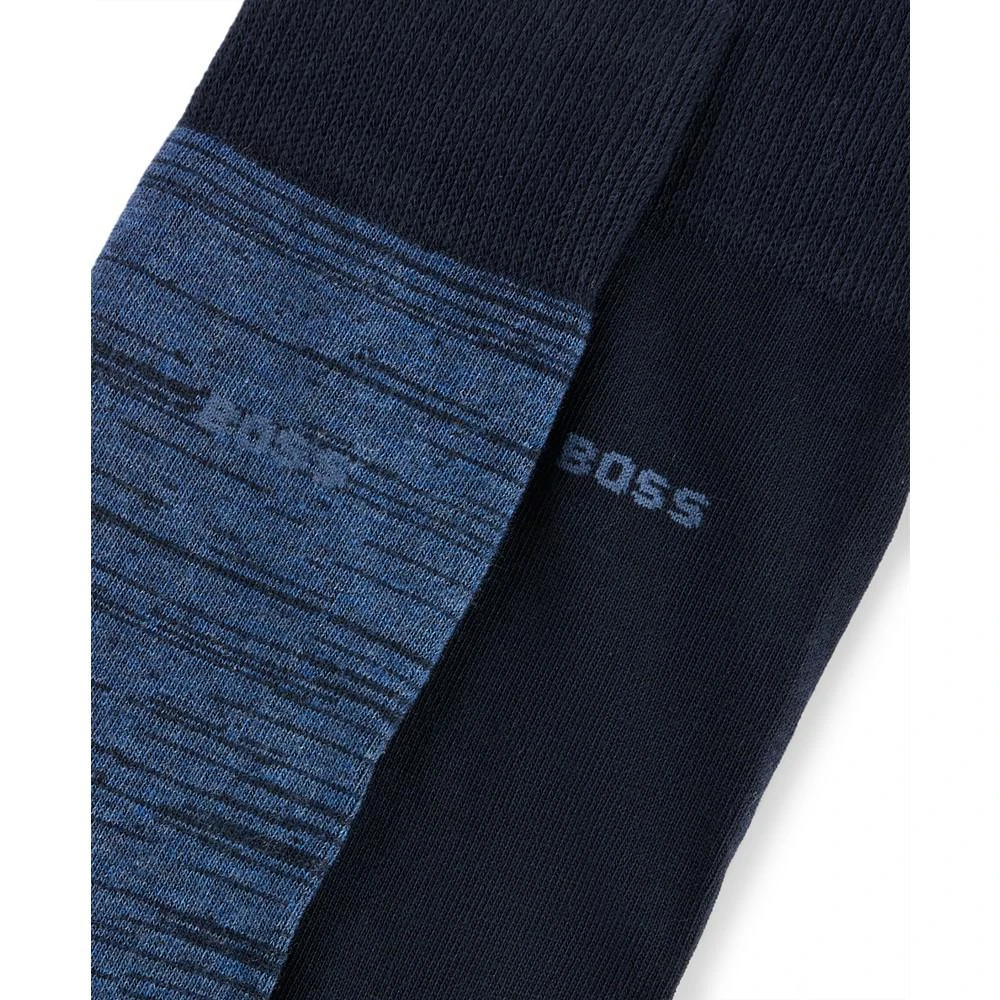 商品Hugo Boss|Men's Regular Length Socks, Pack of Two,价格¥90,第2张图片详细描述