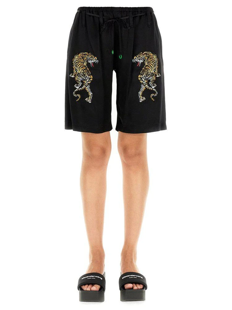 商品Alexander Wang|Alexander Wang Tiger Embroidered Shorts,价格¥3012,第1张图片