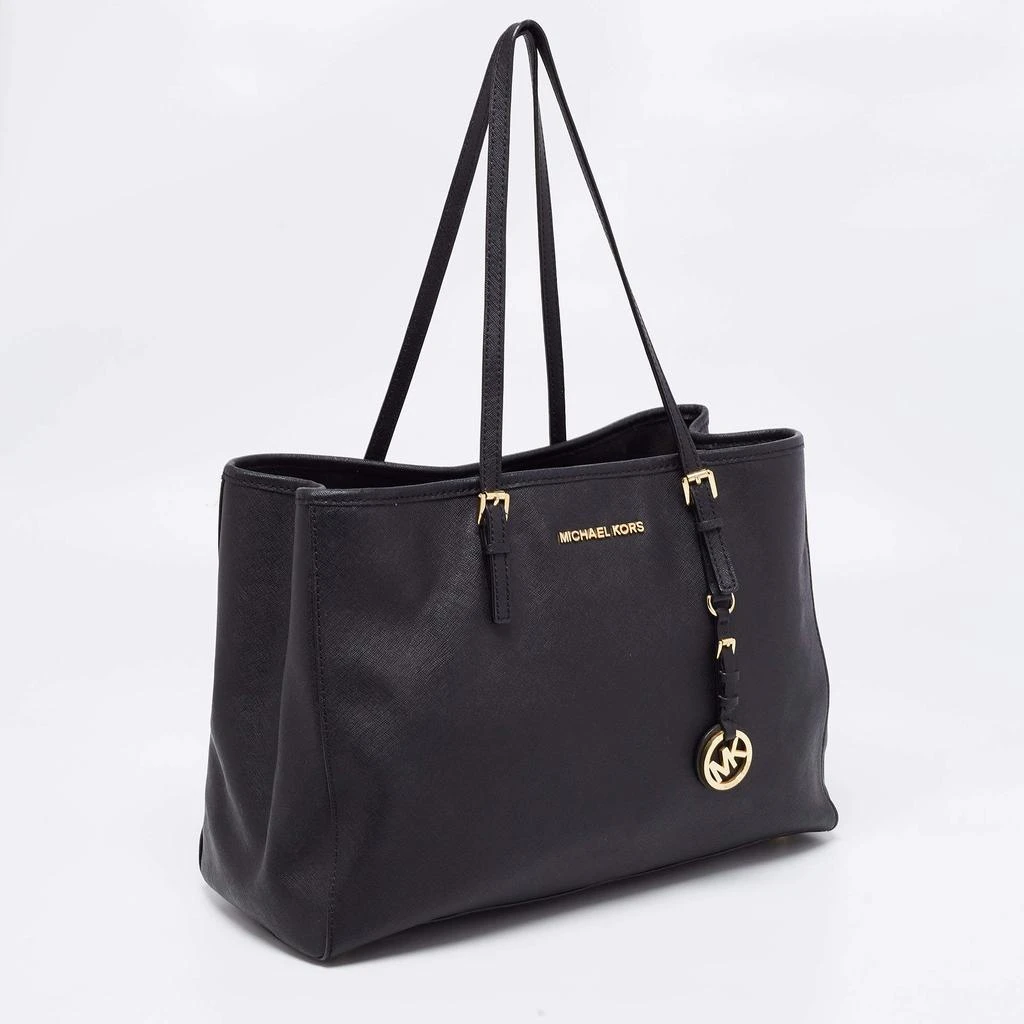 商品[二手商品] Michael Kors|MICHAEL Michael Kors Black Saffiano Leather Large Jet Set Travel Tote,价格¥821,第3张图片详细描述