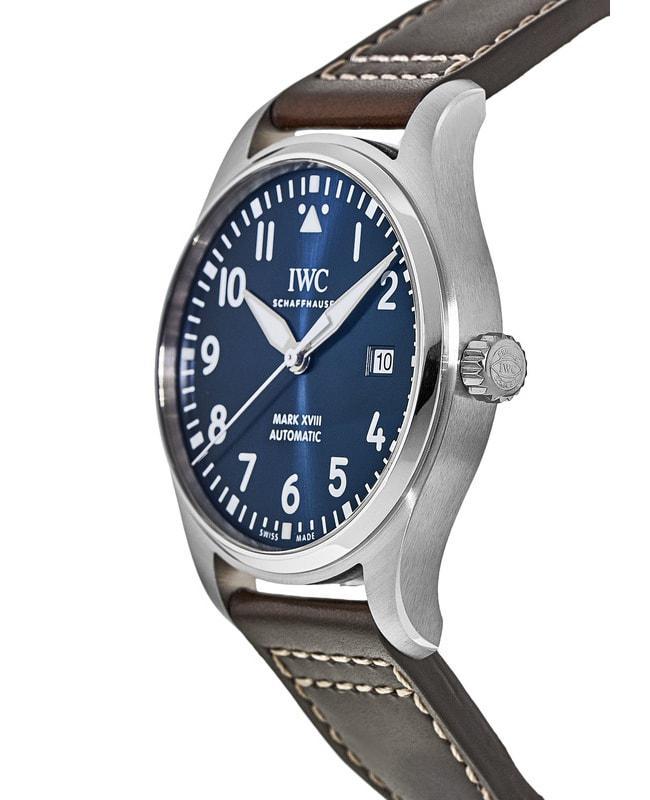 商品IWC Schaffhausen|IWC Pilot's Mark XVIII Blue Dial Le Petit Prince Edition Steel Brown Leather Strap Men's Watch IW327010,价格¥33298,第5张图片详细描述