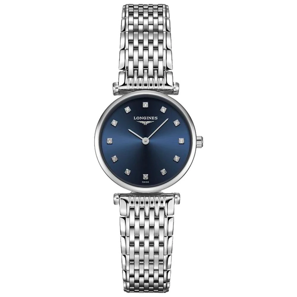 商品Longines|Women's Swiss La Grande Classique de Longines Diamond-Accent Stainless Steel Bracelet Watch 24mm,价格¥10785,第1张图片