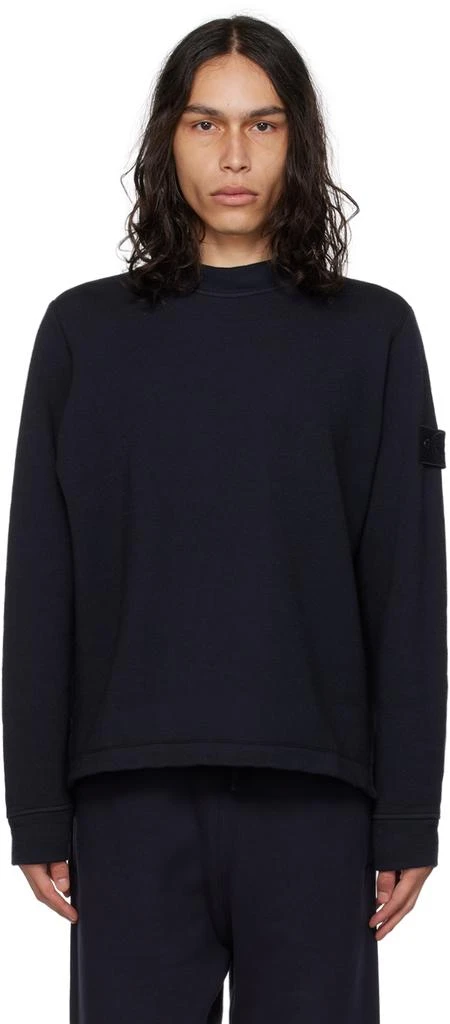商品Stone Island|Navy Crewneck Sweatshirt,价格¥1834,第1张图片