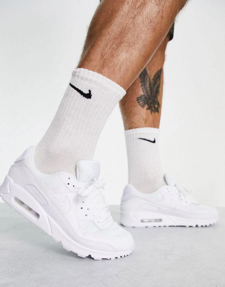 商品NIKE|Nike Air Max 90 Recraft trainers in triple white,价格¥1333,第1张图片