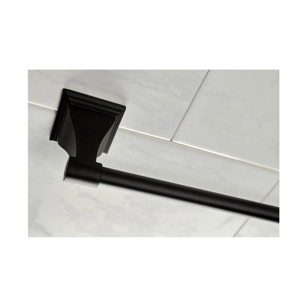 商品Kingston Brass|Monarch 18-Inch and 24-Inch Towel Bar Bathroom Accessory Set in Black,价格¥1373,第5张图片详细描述