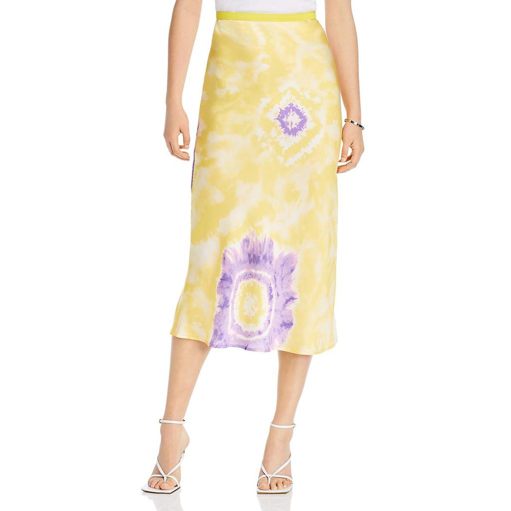 LINI Womens Melanie Two Tone Printed Midi Skirt商品第1张图片规格展示