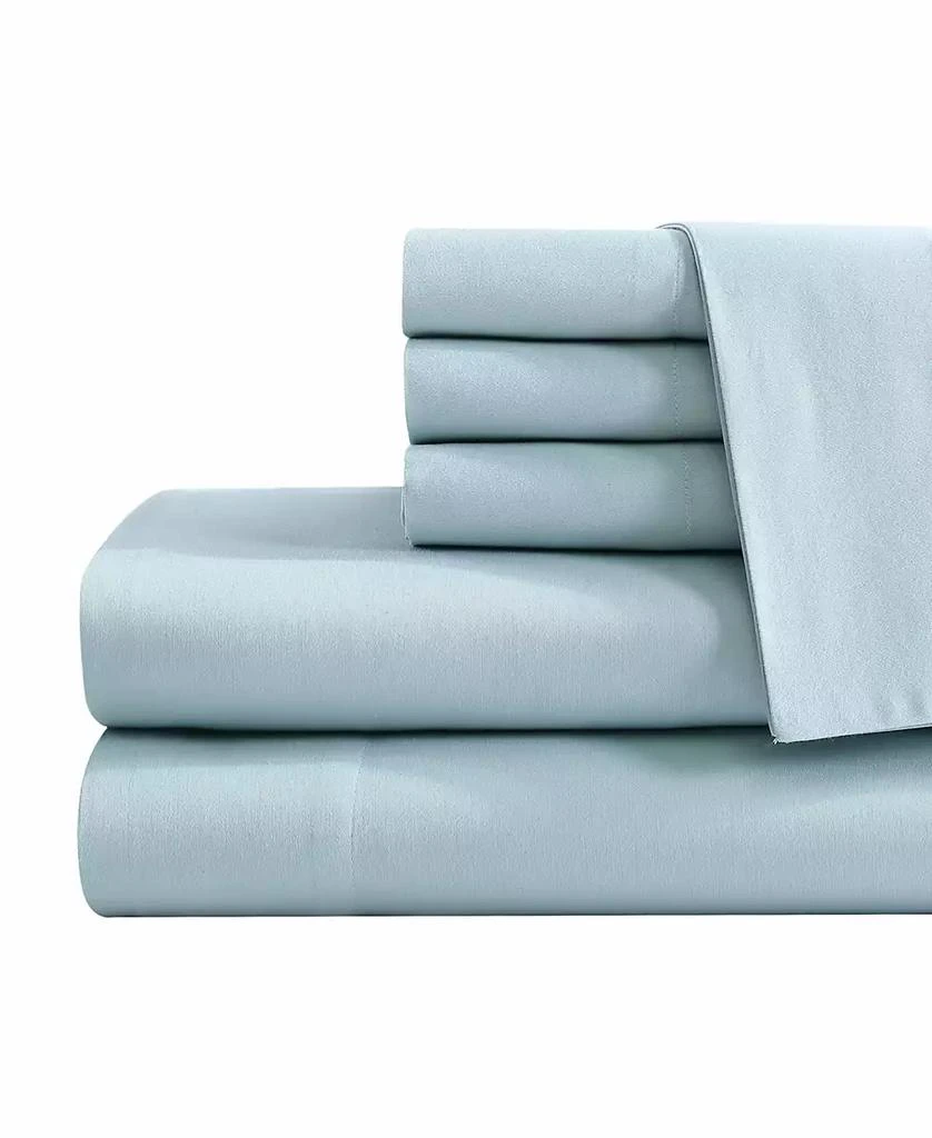 商品Tommy Bahama|CLOSEOUT! Solid 1000-Thread Count Cotton Blend Sateen 6 Piece Sheet Set, King,价格¥556,第1张图片