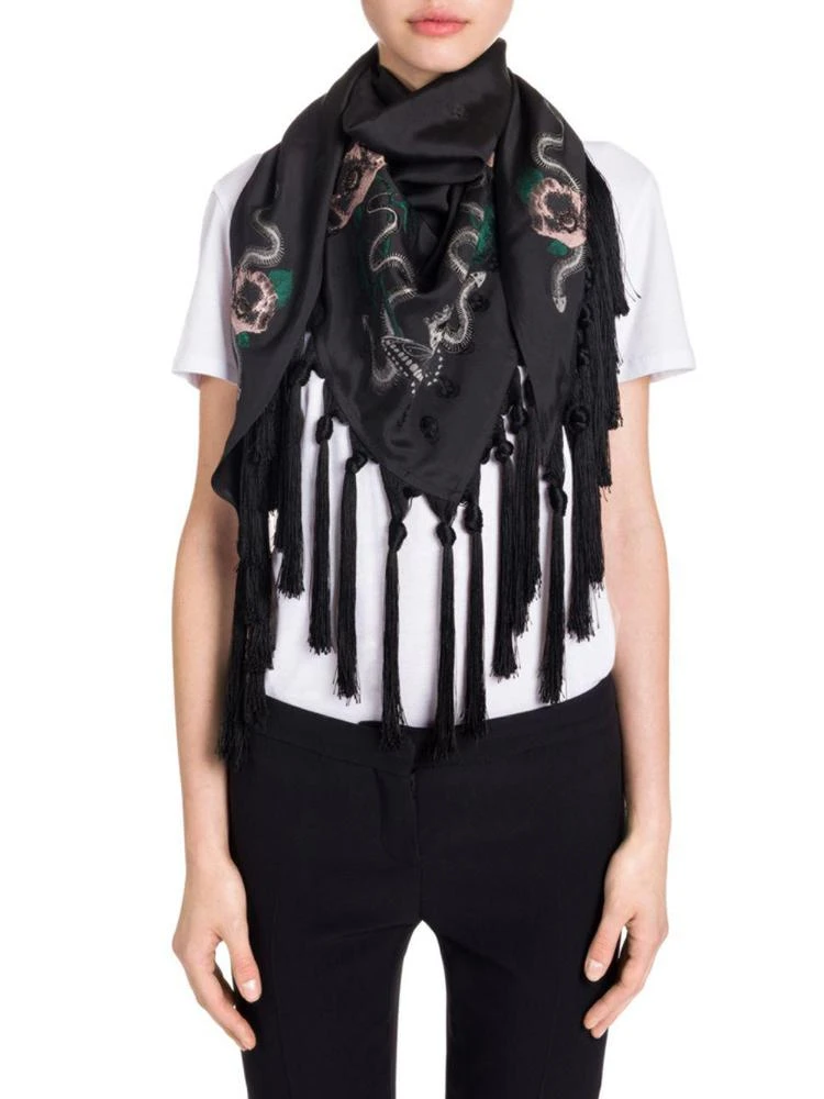 商品Alexander McQueen|Alexander McQueen - Tri Snake Blossom Bandana,价格¥1707,第1张图片