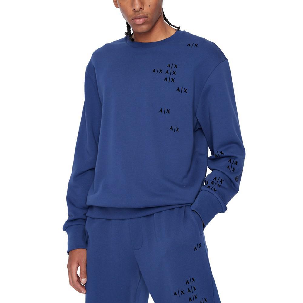 商品Armani Exchange|Men's Fleece Mini AX Logo Sweatshirt,价格¥931,第1张图片
