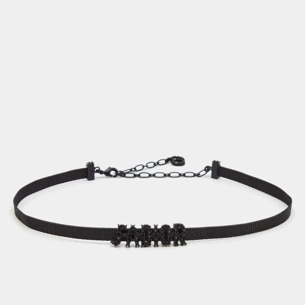 商品[二手商品] Dior|Dior Black J'adior Crystal Studded Choker Necklace,价格¥2368,第1张图片