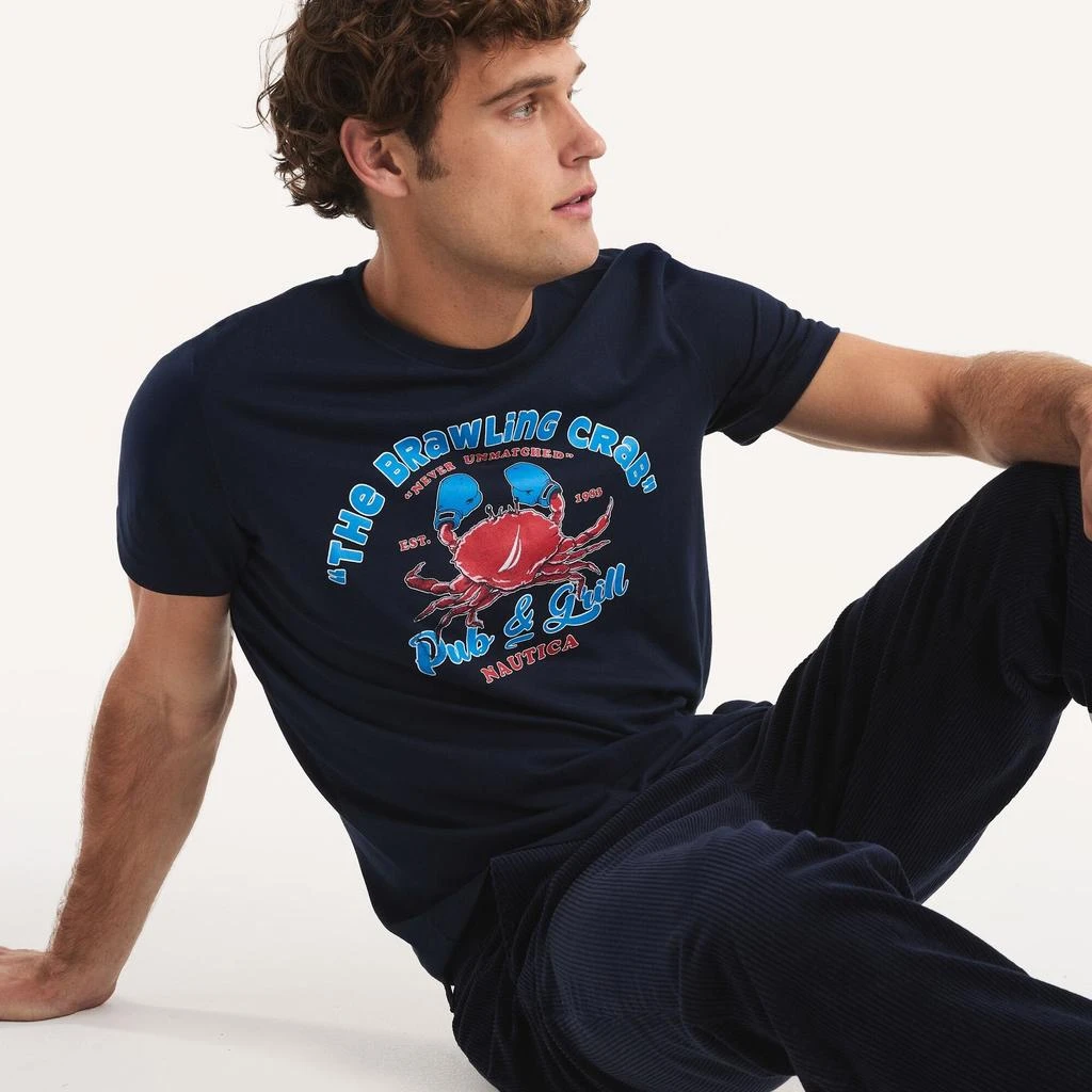商品Nautica|Mens Fighting Crab Graphic T-Shirt,价格¥78,第2张图片详细描述