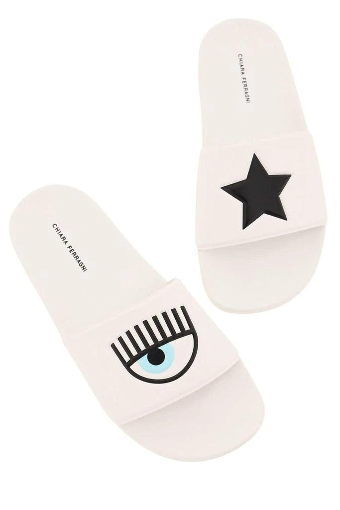 商品Chiara Ferragni|'EYESTAR' RUBBER SLIDES,价格¥474,第4张图片详细描述