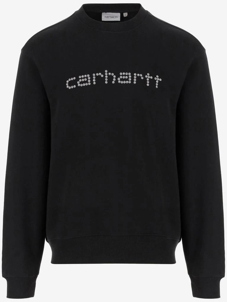商品Carhartt|Black Cotton Rivet Script Sweat,价格¥1039,第1张图片