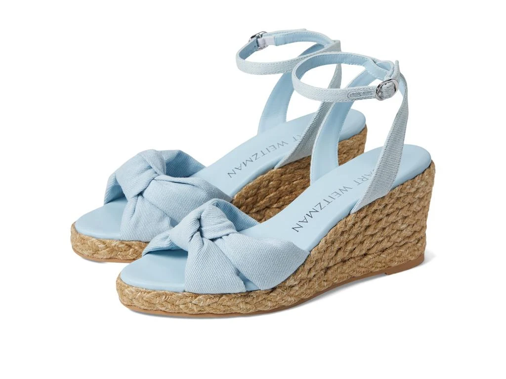 商品Stuart Weitzman|Playa Espadrille Knot Wedge,价格¥2215,第1张图片