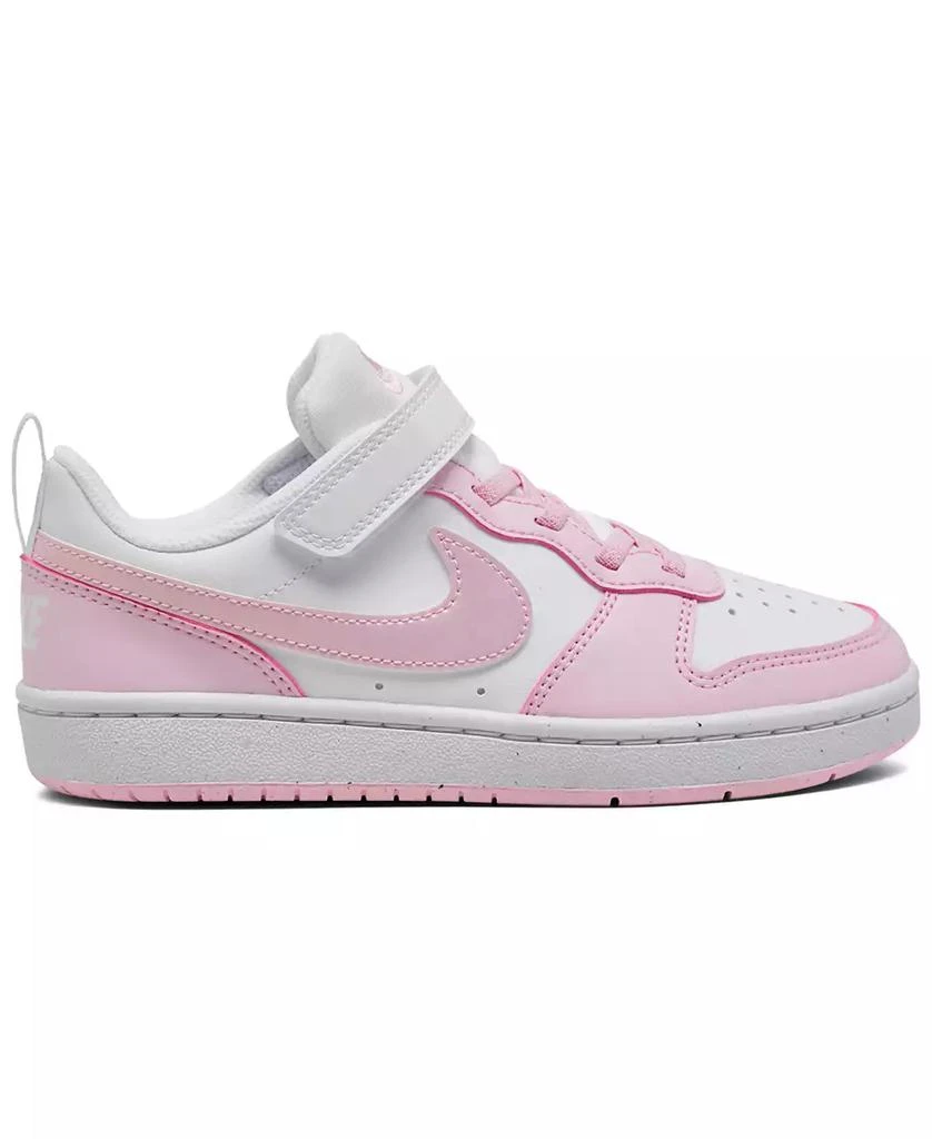 商品NIKE|Little Girls Court Borough Low Recraft Adjustable Strap Casual Sneakers from Finish Line,价格¥476,第5张图片详细描述