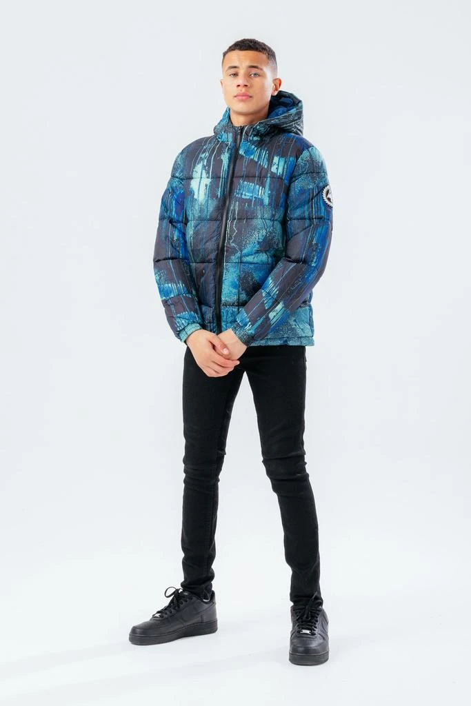 商品HYPE BOYS|HYPE BLUE GRAFFITI BOYS PUFFER JACKET,价格¥506,第2张图片详细描述