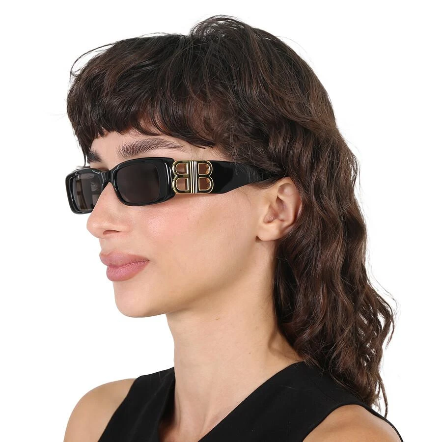 商品Balenciaga|Grey Rectangular Ladies Sunglasses BB0096S 001 51,价格¥2050,第2张图片详细描述