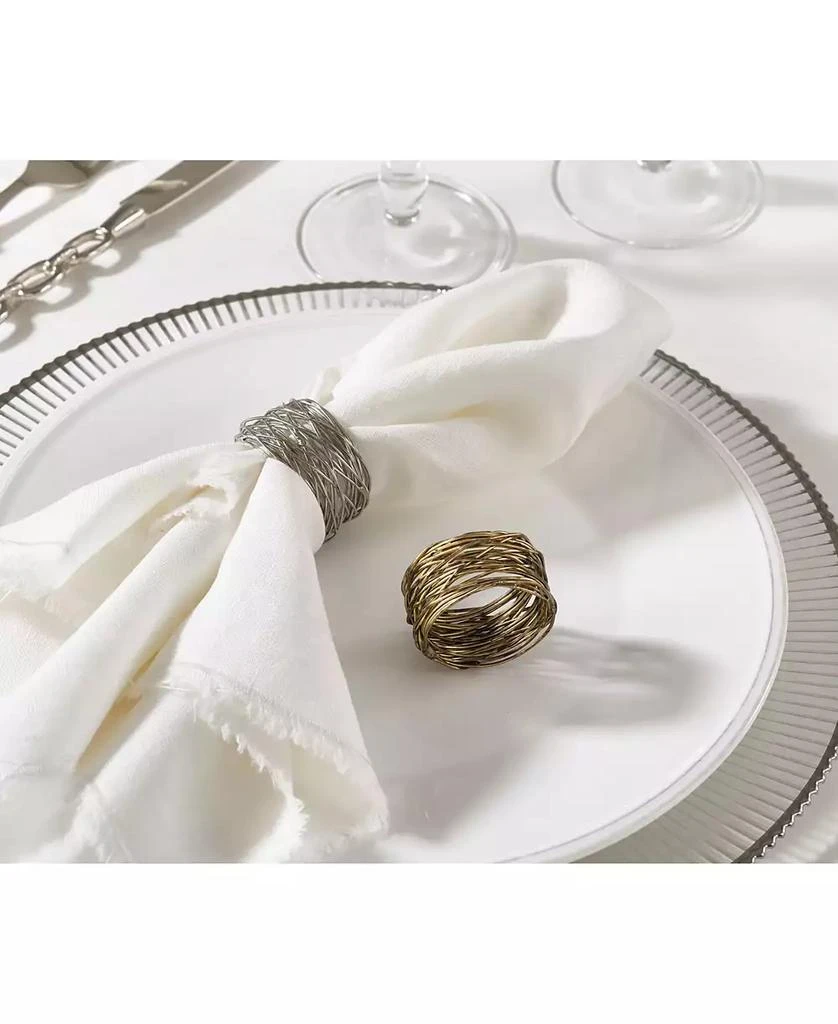 商品Saro Lifestyle|Metal Design Metal Design Napkin Ring, Set of 4,价格¥148,第4张图片详细描述