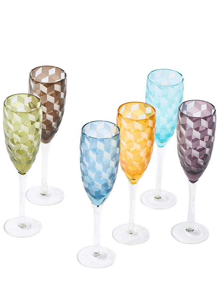 商品POLSPOTTEN|Set Of 6 Multicolor Champagne Glasses,价格¥1383,第2张图片详细描述