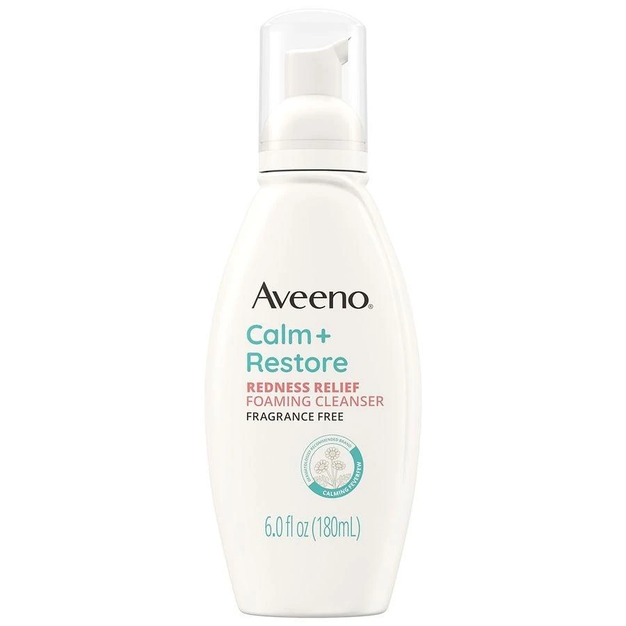 商品Aveeno|Calm + Restore Redness Relief Foaming Facial Cleanser Fragrance Free,价格¥97,第1张图片