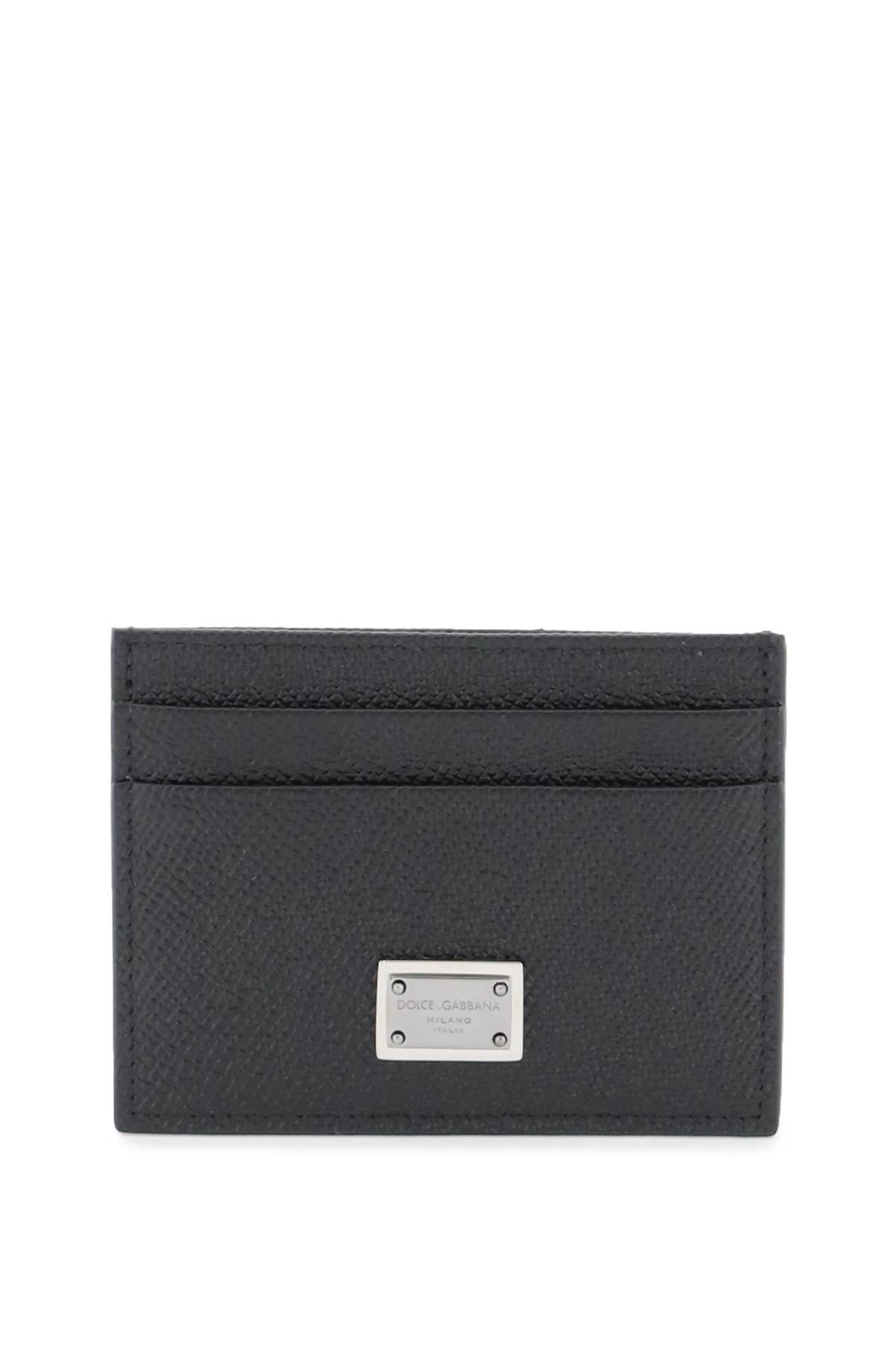 商品Dolce & Gabbana|leather card holder with logo plate 8059579414,价格¥1015,第1张图片