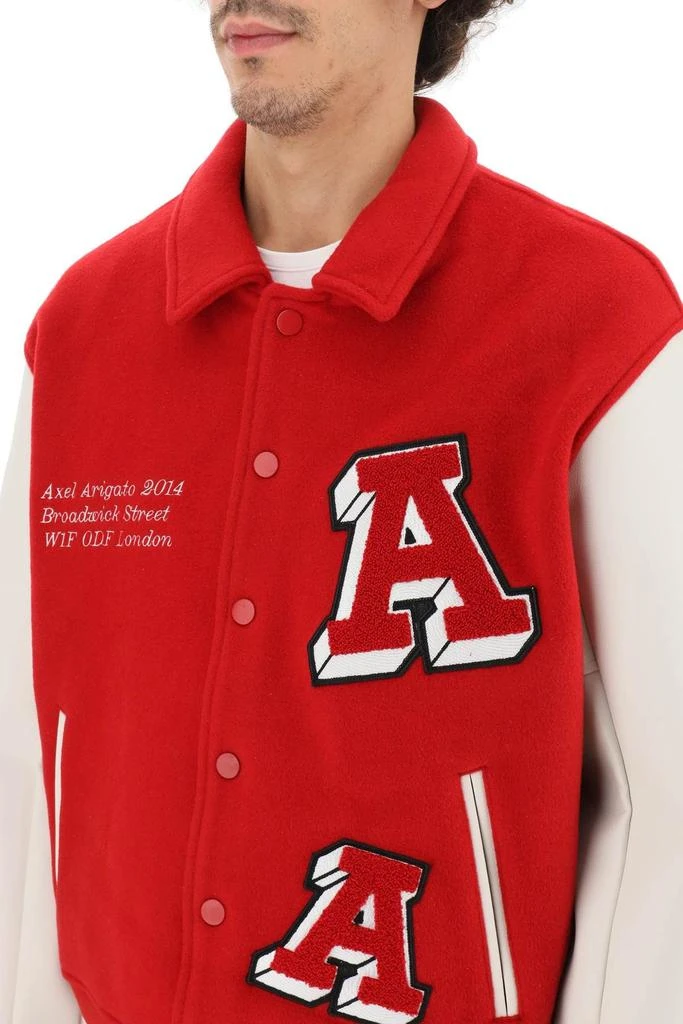 商品Axel Arigato|'ILLUSION' VARSITY JACKET WITH FAUX LEATHER SLEEVES,价格¥1942,第5张图片详细描述