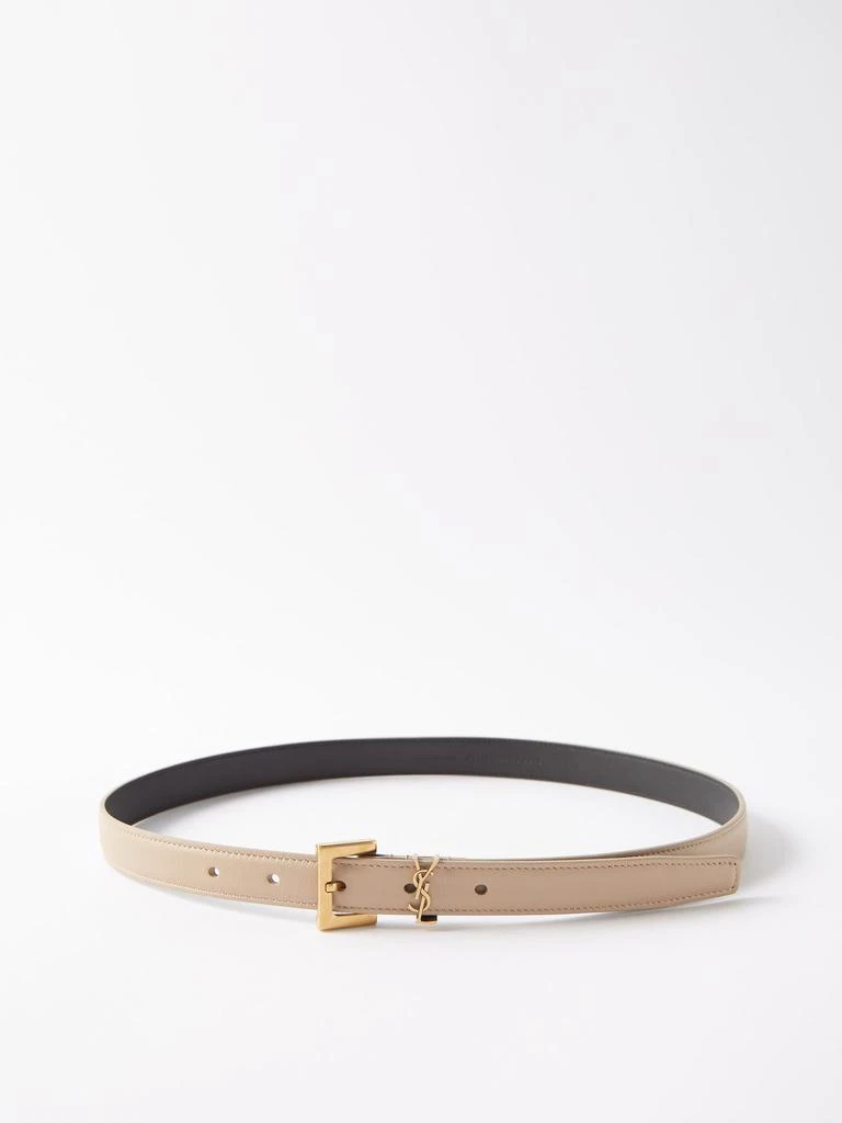 商品Yves Saint Laurent|YSL-plaque leather belt,价格¥4168,第3张图片详细描述