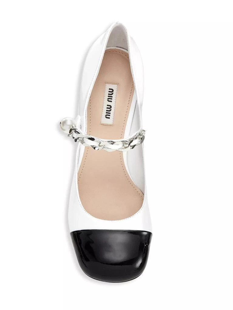 商品Miu Miu|Patent Leather Square-Toe Mary Jane Pumps,价格¥8741,第5张图片详细描述